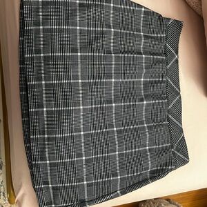 SPANX Black and White Checkered Mini Skirt